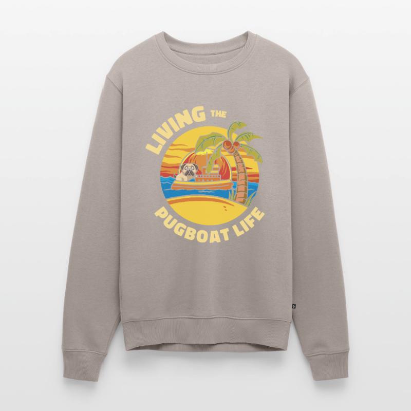 Schlepper Mopsboot Leben Segeln Mops Eigner Boot Männer Premium Bio Pullover