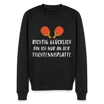 Tischtennis - Männer Premium Bio Pullover - Schwarz - Vorne - Nico (187cm)