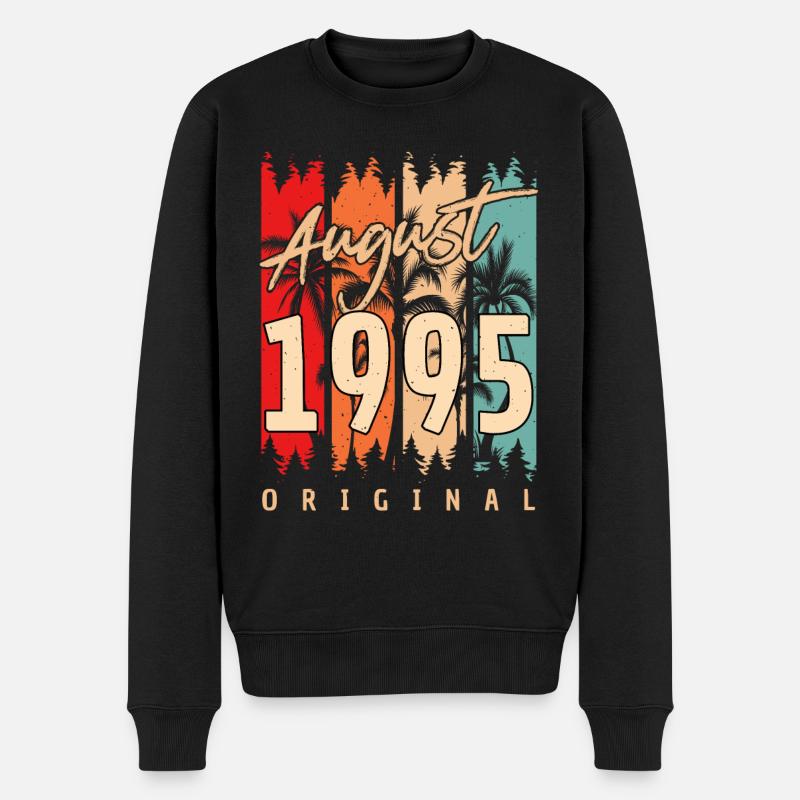 Né en août 1995 - Pull Premium bio Homme - noir