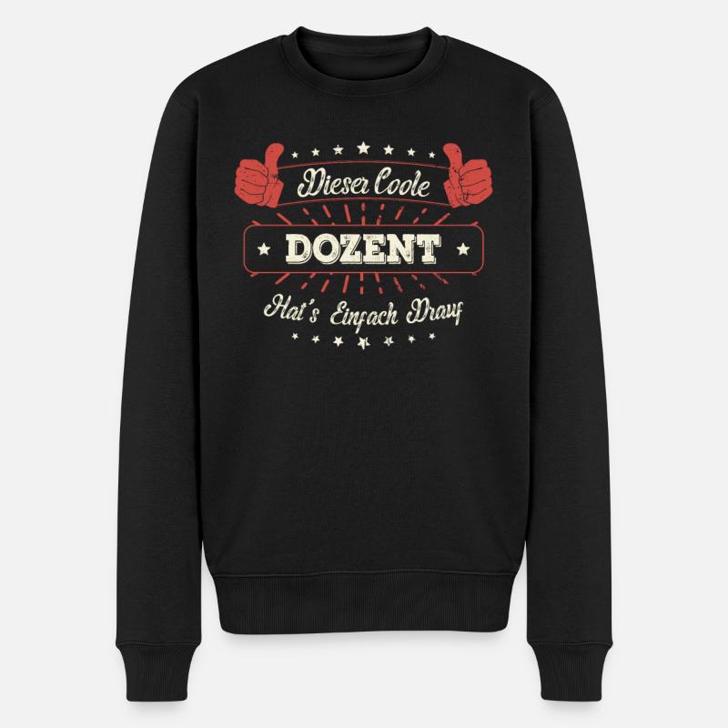 Dieser Coole Dozent Geschenk Kollegen Spruch - Männer Premium Bio Pullover - Schwarz