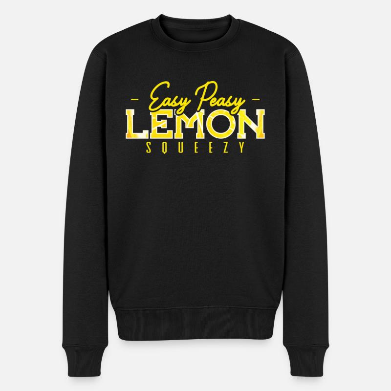 Easy Peasy Lemon Squeezy Limonadenstand - Männer Premium Bio Pullover - Schwarz