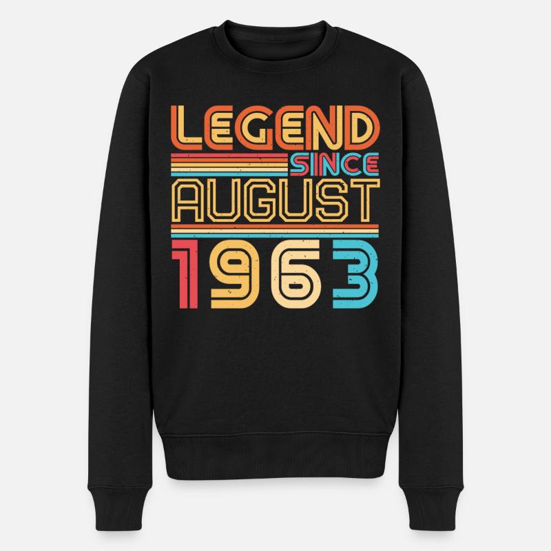 1963 En août Legende - Pull Premium bio Homme - noir