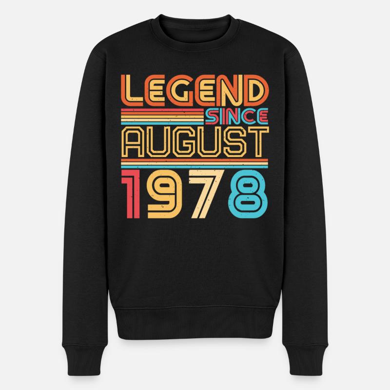Année de construction Août 1978 - Pull Premium bio Homme - noir