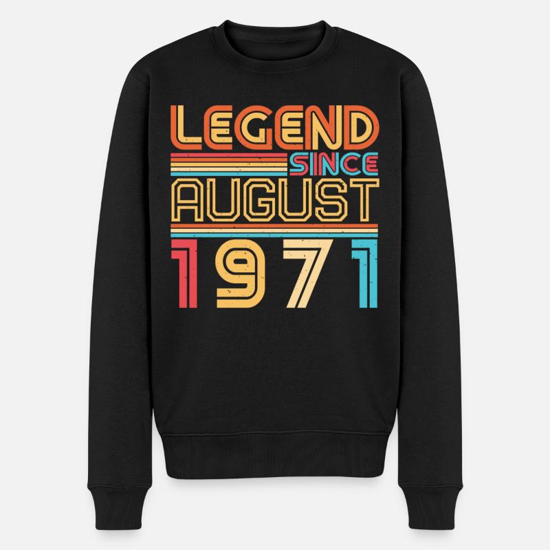 Mois de naissance Août 1971 - Pull Premium bio Homme - noir