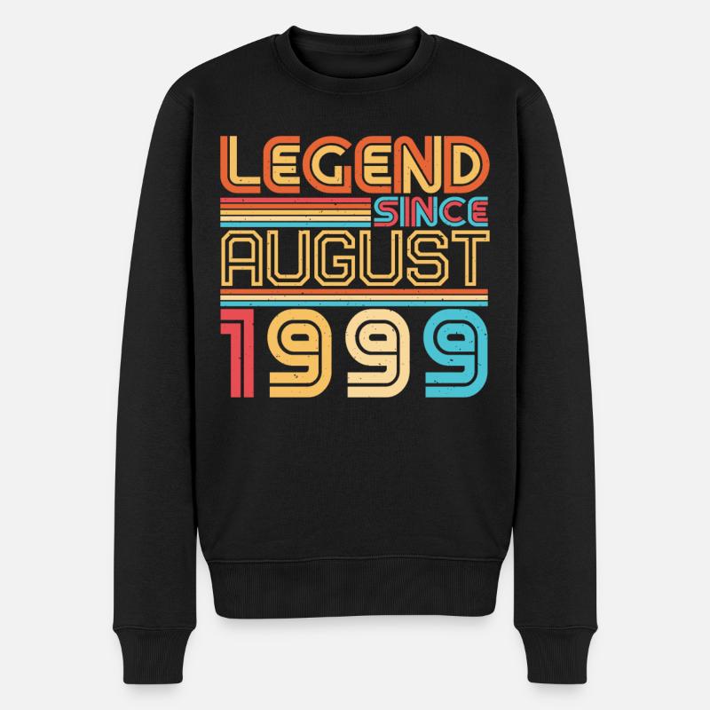 1999 August Retro - Männer Premium Bio Pullover - Schwarz