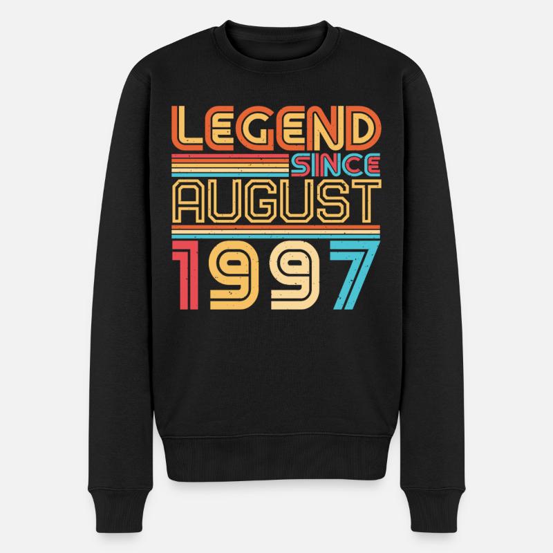 1997 August Retro - Männer Premium Bio Pullover - Schwarz