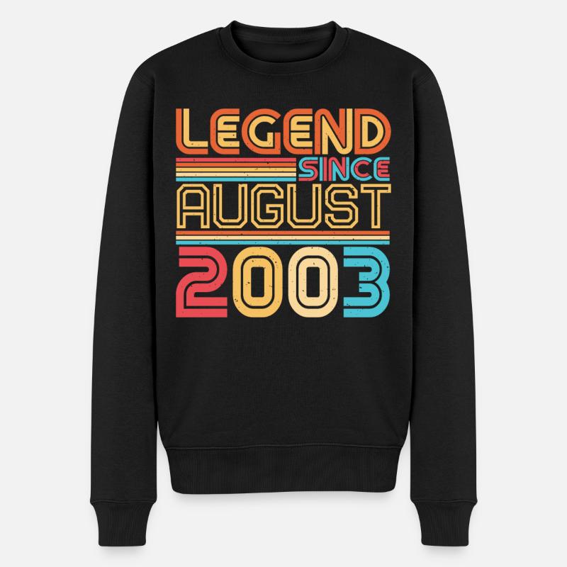 Geboren Im August 2003 - Männer Premium Bio Pullover - Schwarz