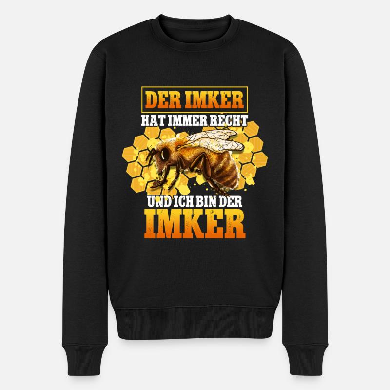 Bienenzüchter Imker - Männer Premium Bio Pullover - Schwarz