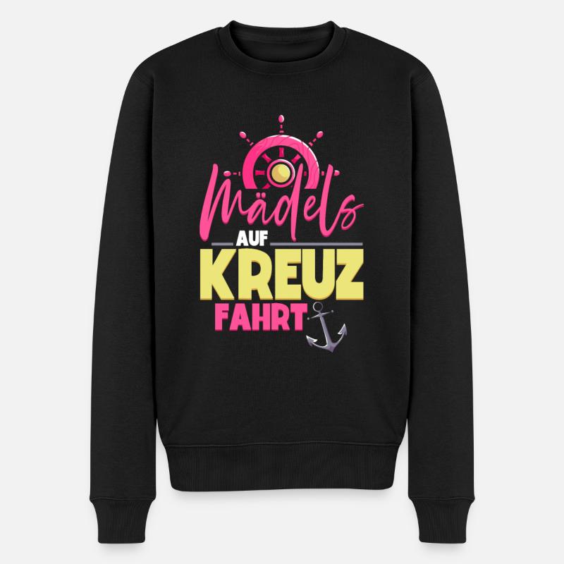 Mädchen Frauen Kreuzfahrt - Männer Premium Bio Pullover - Schwarz