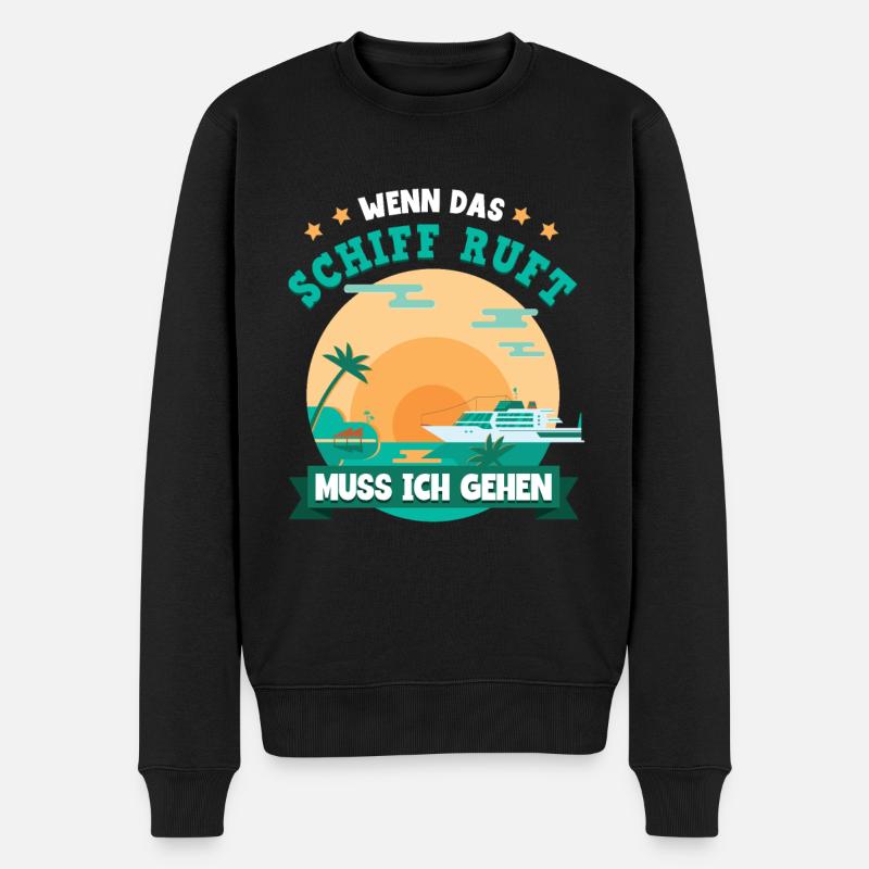 Kreuzfahrt - Männer Premium Bio Pullover - Schwarz
