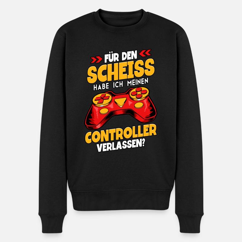 Zocken Gaming - Männer Premium Bio Pullover - Schwarz