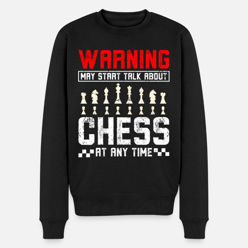 Peut commencer à parler d'échecs - Pull Premium bio Homme - noir