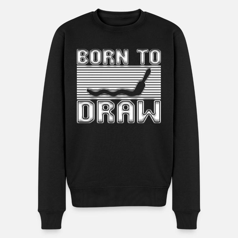 Dessin de peinture - Pull Premium bio Homme - noir
