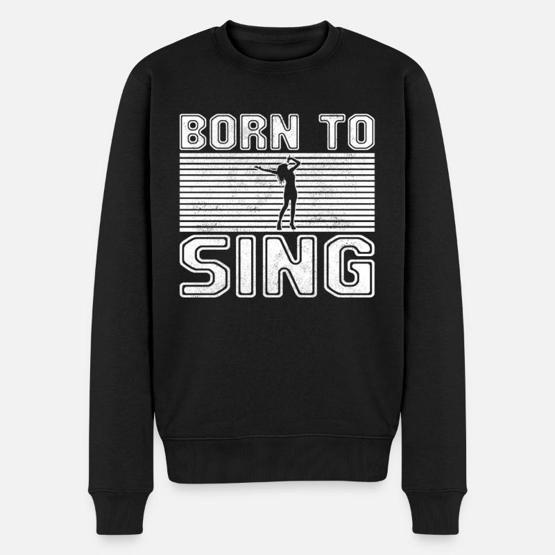 Singen - Männer Premium Bio Pullover - Schwarz