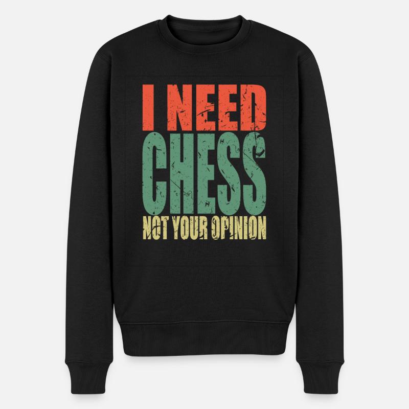 Les échecs disent drôle - Pull Premium bio Homme - noir