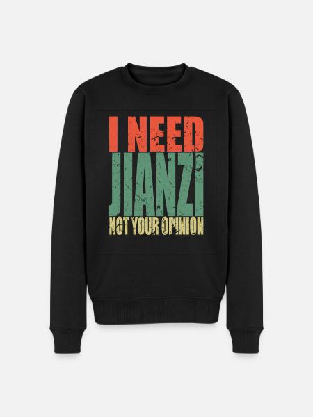Jianzi saying funny - Men's Premium Organic Jumper - black