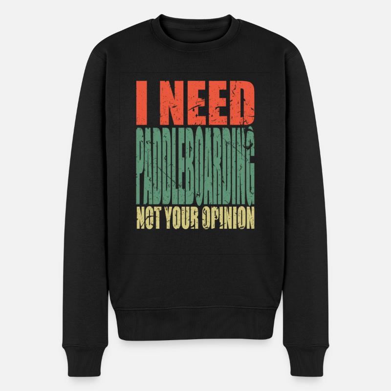 Paddleboard en disant drôle - Pull Premium bio Homme - noir