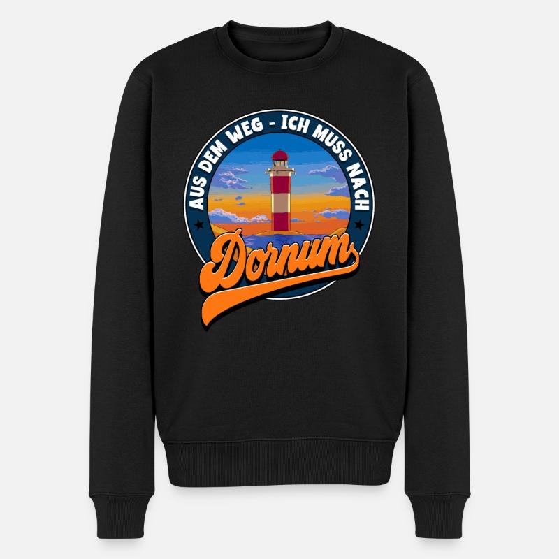 Dornum - Männer Premium Bio Pullover - Schwarz