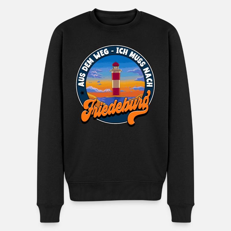 Friedeburg - Männer Premium Bio Pullover - Schwarz