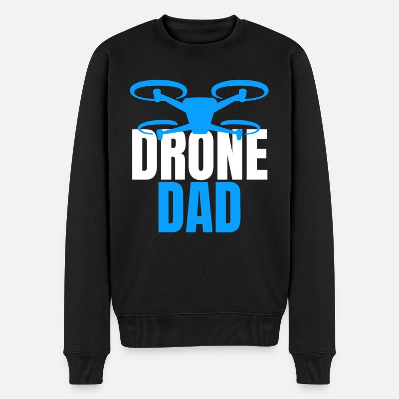 Drone Dad Drohnenpilot Drohnenoperator - Männer Premium Bio Pullover - Schwarz
