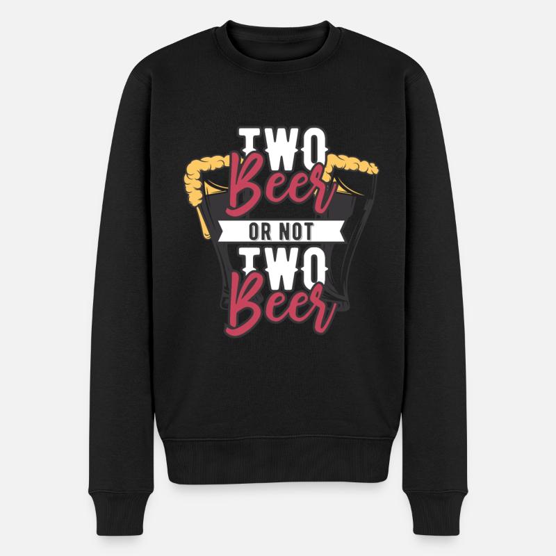 Bier - Männer Premium Bio Pullover - Schwarz