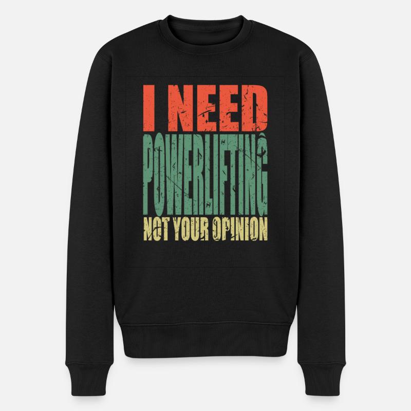 Powerlifting dit drôle - Pull Premium bio Homme - noir