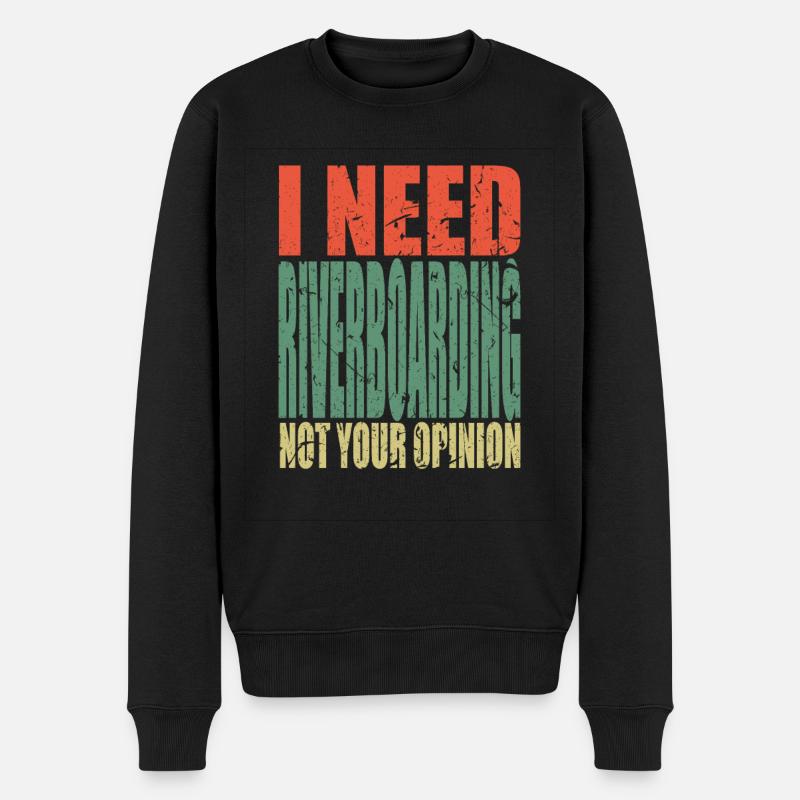 Riverboarding en disant drôle - Pull Premium bio Homme - noir