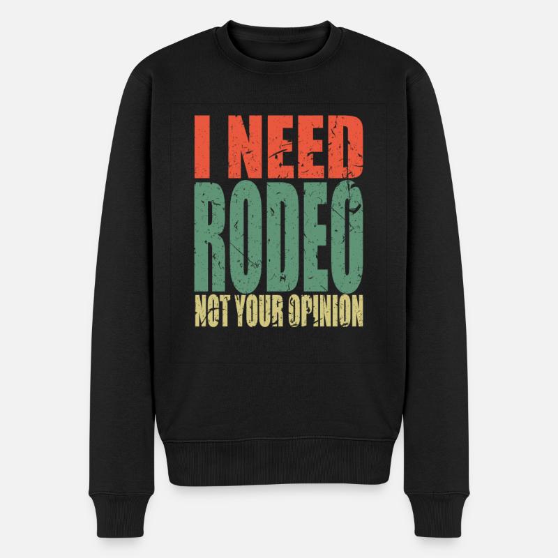 Rodéo en disant drôle - Pull Premium bio Homme - noir