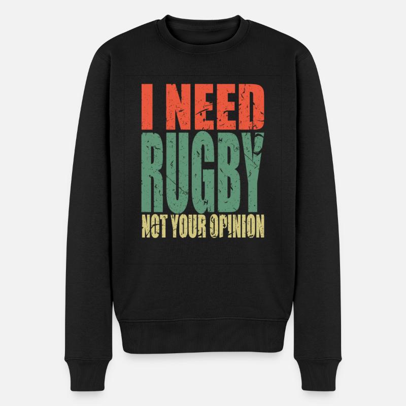 Rugby drôle - Pull Premium bio Homme - noir
