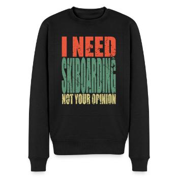 Skiboarding en disant drôle - Pull Premium bio Homme - noir - Devant - Nico (187cm)
