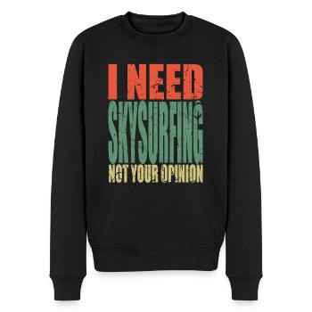 Skysurfing disant drôle - Pull Premium bio Homme - noir - Devant - Nico (187cm)