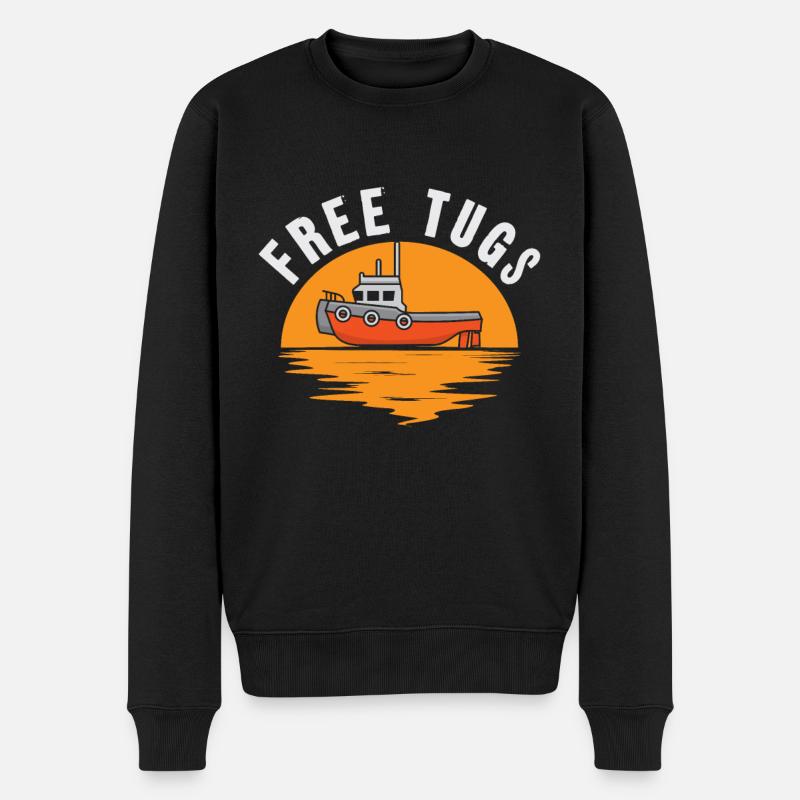 Schlepper Segeln Frei Schlepper Schlepper - Männer Premium Bio Pullover - Schwarz