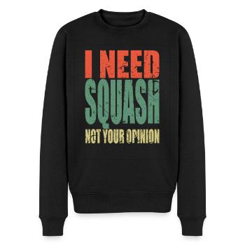 Squash disant drôle - Pull Premium bio Homme - noir - Devant - Nico (187cm)