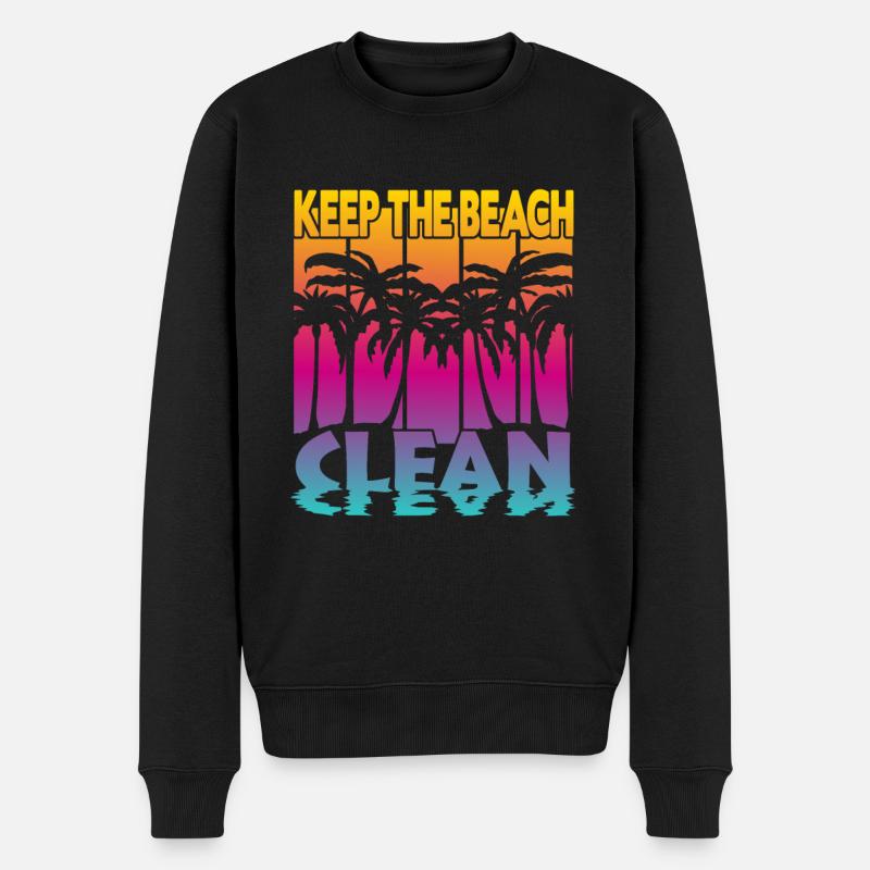 Gardez la plage propre - Pull Premium bio Homme - noir