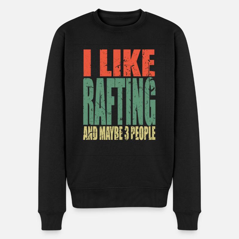 Rafting en disant drôle - Pull Premium bio Homme - noir