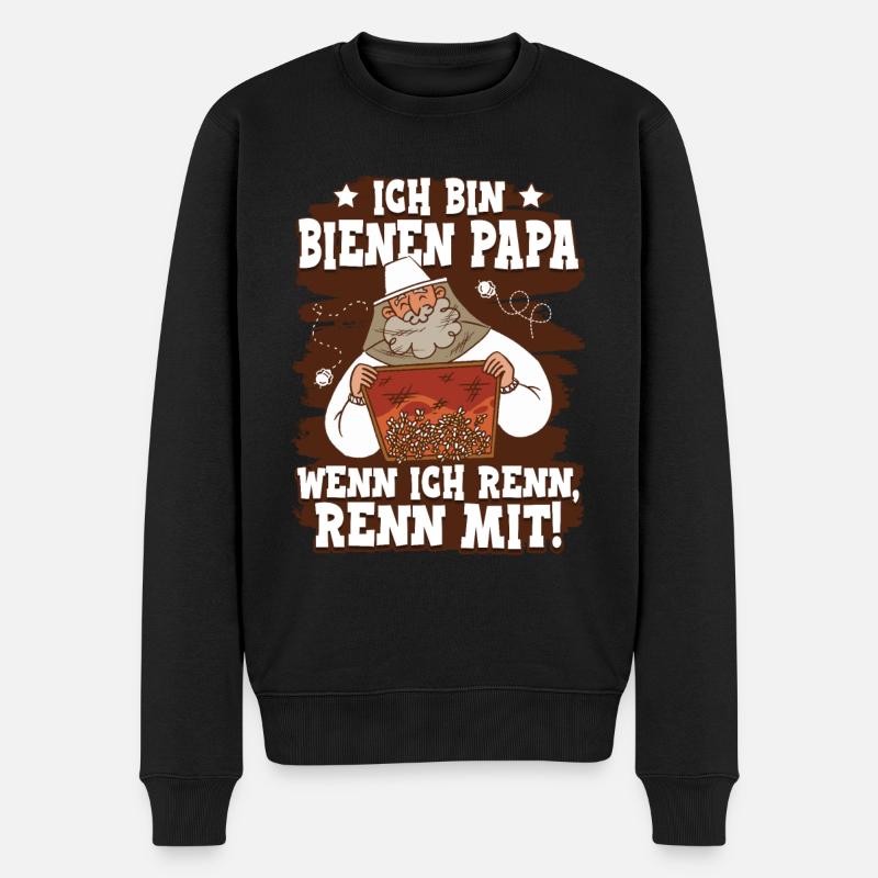 Bienen Papa Bienenzüchter Imker - Männer Premium Bio Pullover - Schwarz