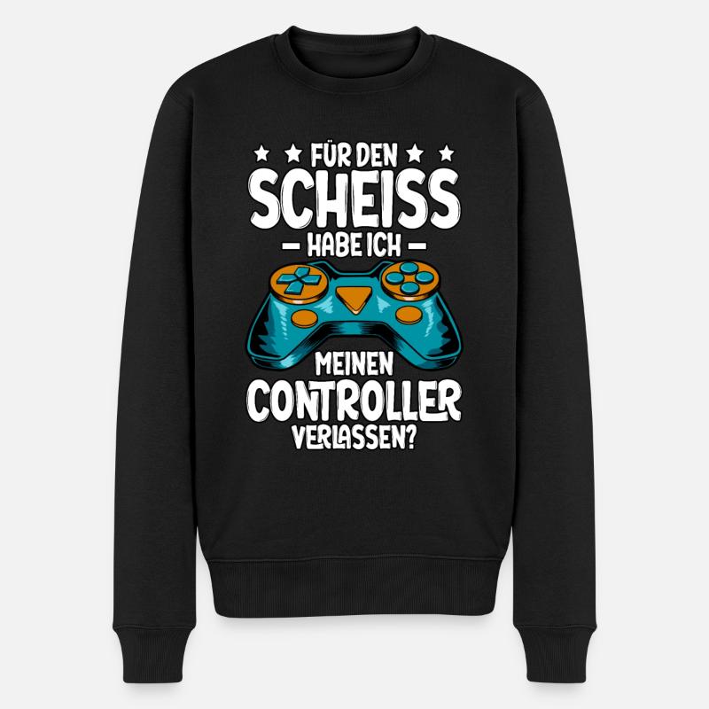 Zocken Gaming - Männer Premium Bio Pullover - Schwarz