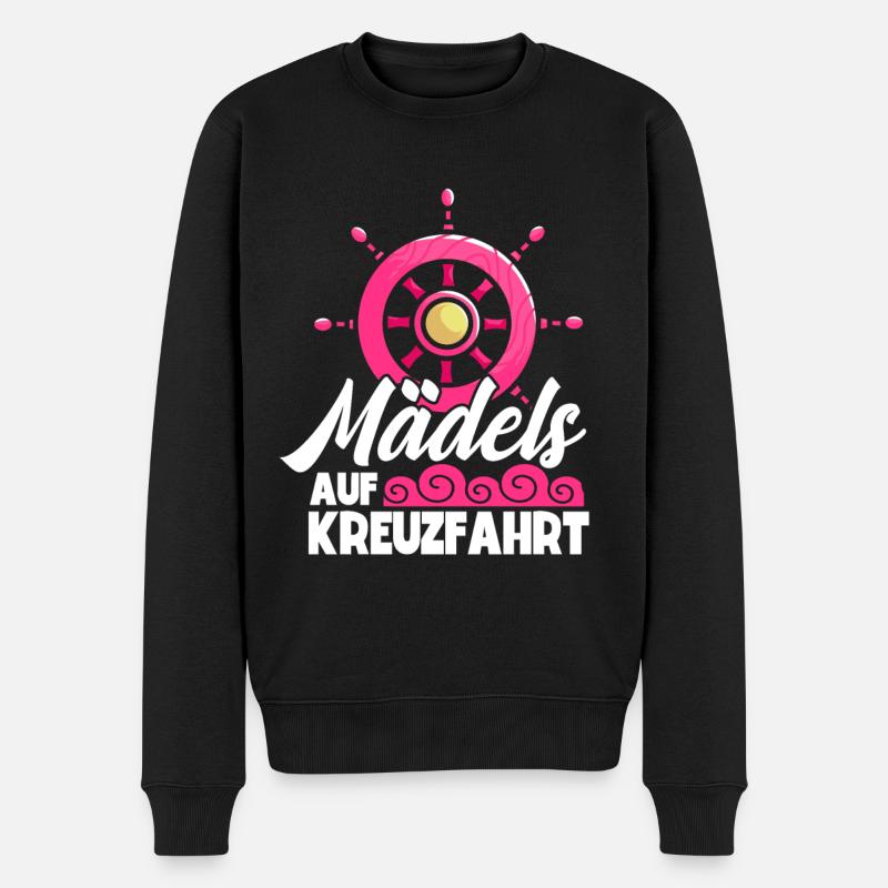 Mädchen Frauen Kreuzfahrt - Männer Premium Bio Pullover - Schwarz