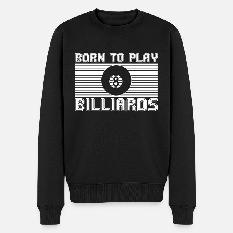 Billiard - Männer Premium Bio Pullover - Schwarz