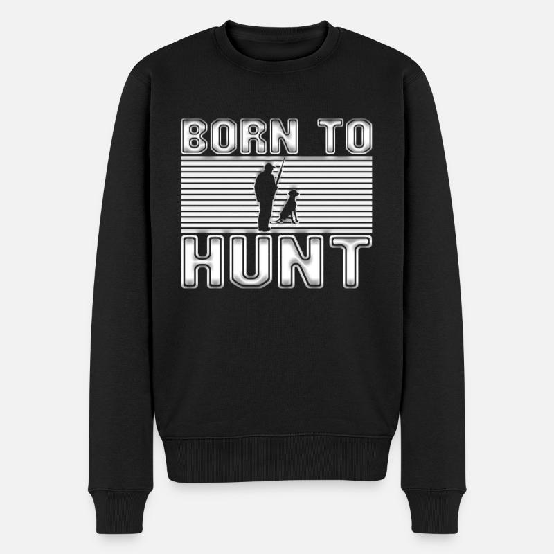 Jagen - Männer Premium Bio Pullover - Schwarz