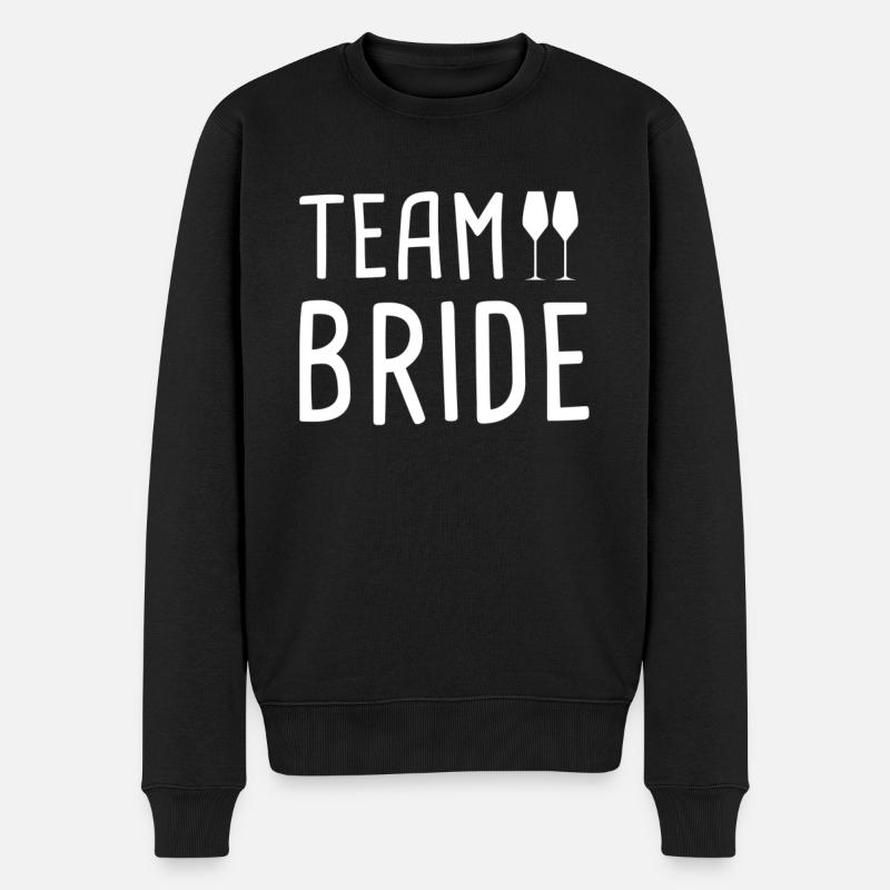 team bride - Männer Premium Bio Pullover - Schwarz