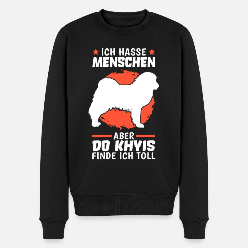 Do Khyi finde ich toll Tibetdogge - Männer Premium Bio Pullover - Schwarz