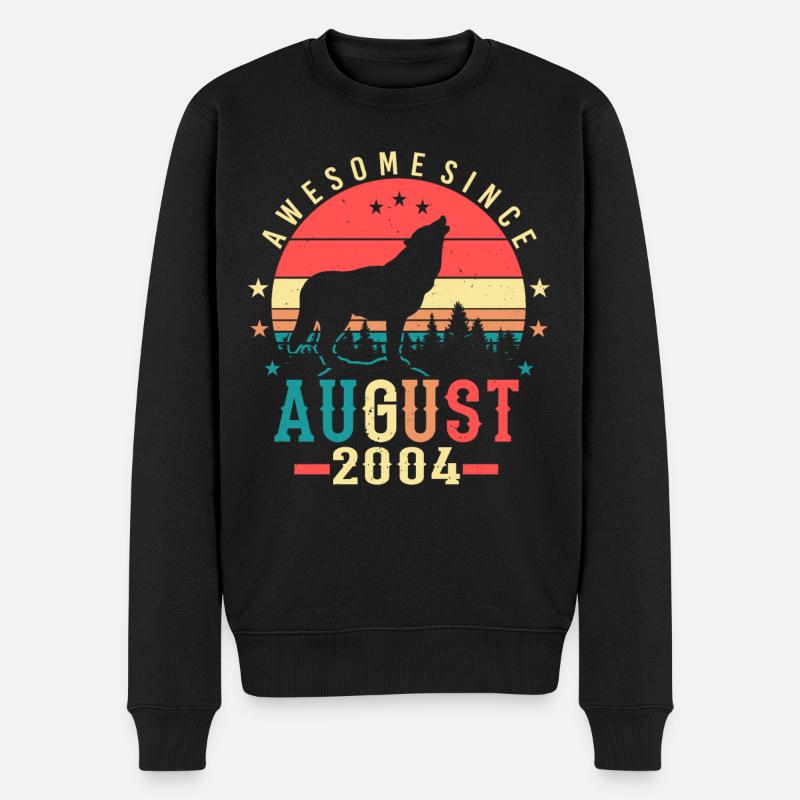 Endlich 18 Im August 2004 - Männer Premium Bio Pullover - Schwarz