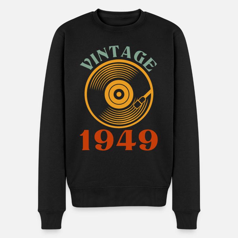 73 ans né en 1949 - Pull Premium bio Homme - noir