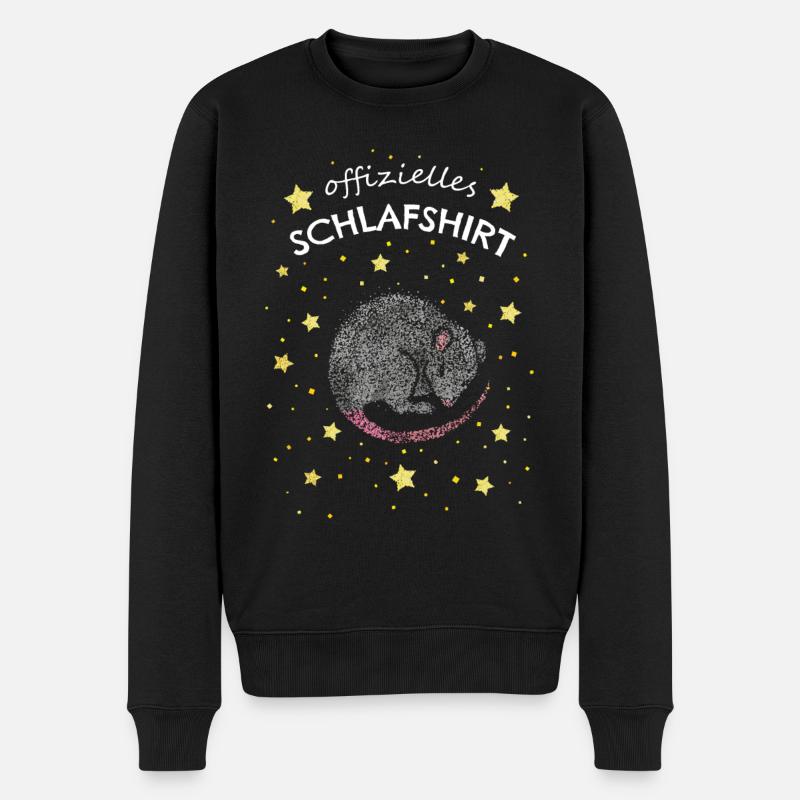 Offizielles Schlafshirt Mäuse Nagetier Hausmaus - Männer Premium Bio Pullover - Schwarz