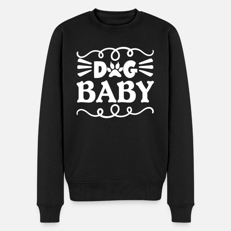 Chien Bébé - Pull Premium bio Homme - noir