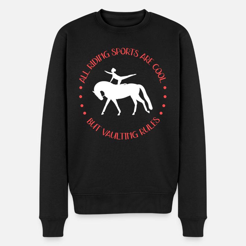 Voltigieren Pferdesport | Voltigierer Geschenk - Männer Premium Bio Pullover - Schwarz