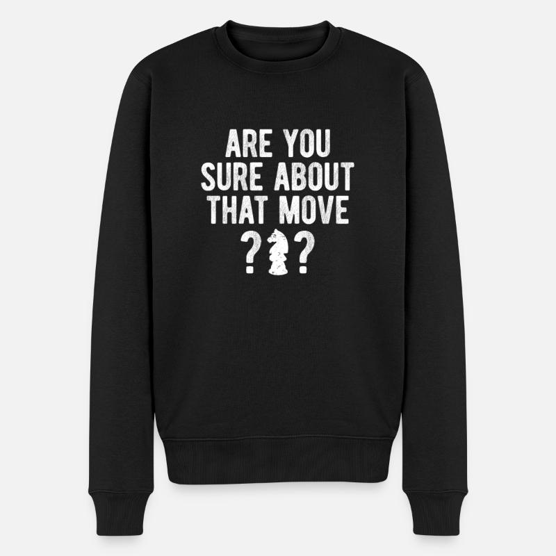 Schachzug Sicher? Knight Läufer Schach - Männer Premium Bio Pullover - Schwarz