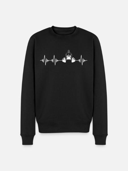 rythme cardiaque de dynamophilie - Pull Premium bio Homme - noir