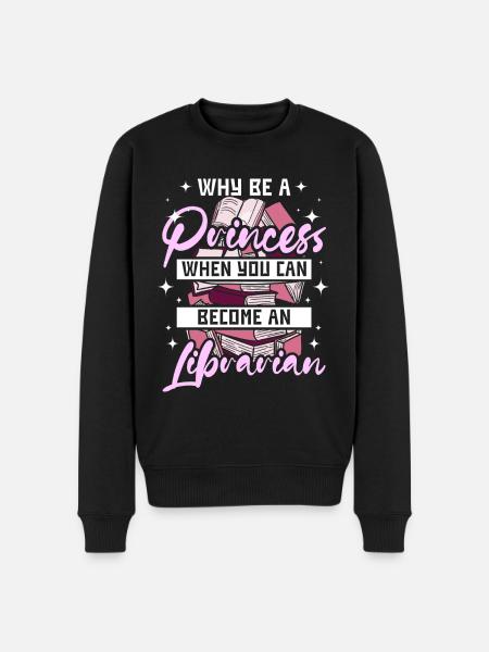 Woman princess librarian - Men's Premium Organic Jumper - black